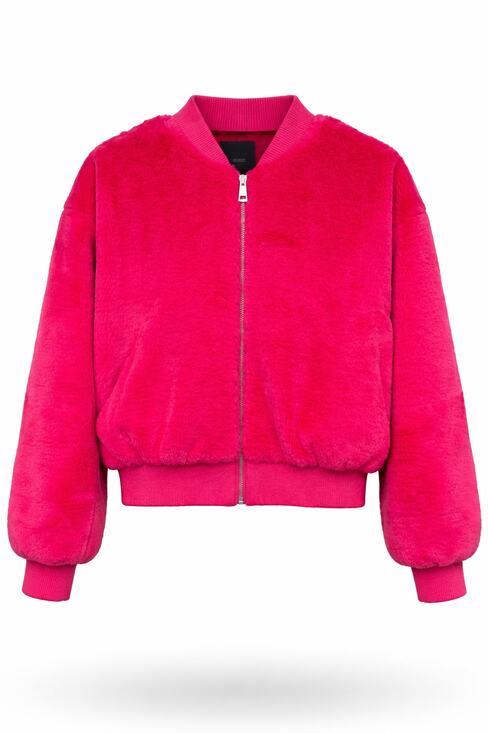 Forever 21 Jackets & Blazers - NWOT Pink Faux Fur Jacket Womens Size S Fuchsia Outerwear Bear Fluffy Warm Y2K